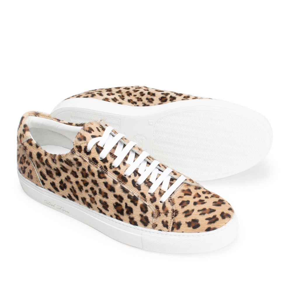 New Del Toro Men's Leopard Pony Hair Sardegna II Sneaker, Handmade in Italy (10)